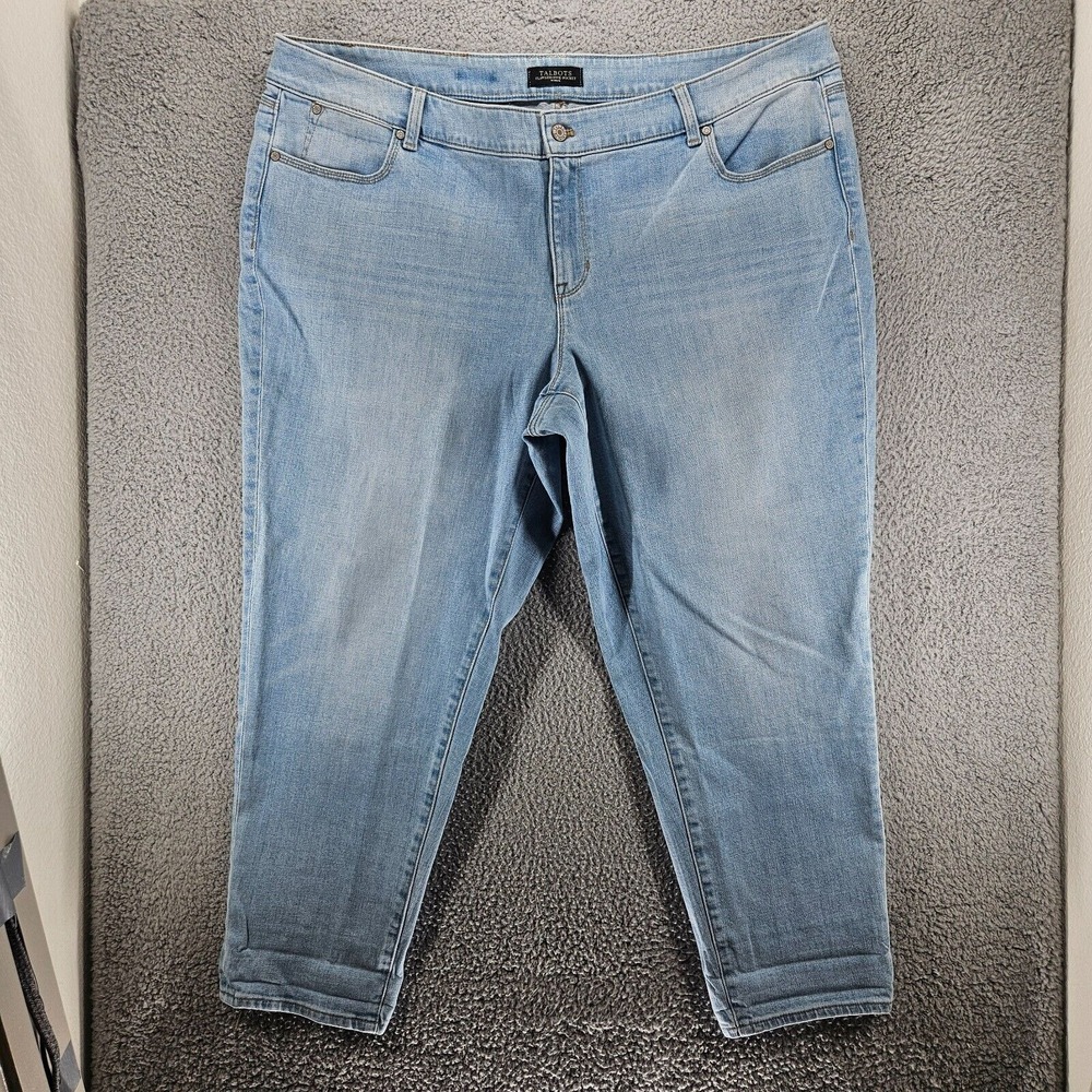 Talbots Women's Flawless Five-Pocket‎ Size 46 x 29 Light Blue Denim Jeans
